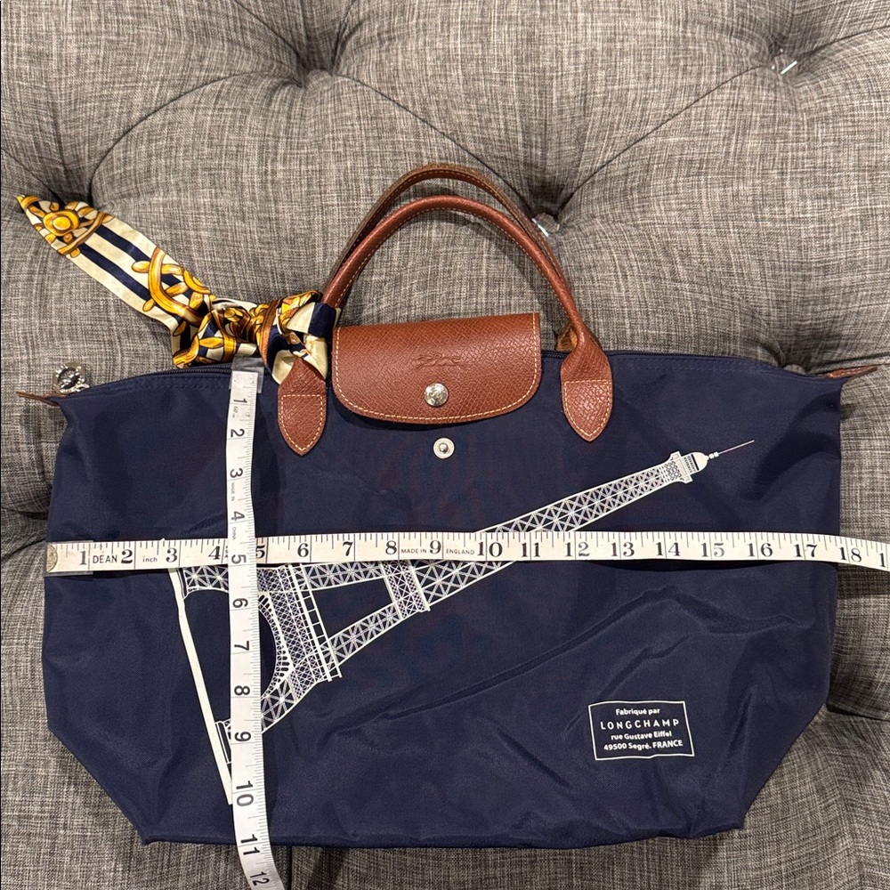 Longchamp Tote Navy Le Pliage Limited Edition Eiffel Tower Bag - Picture 17 of 17
